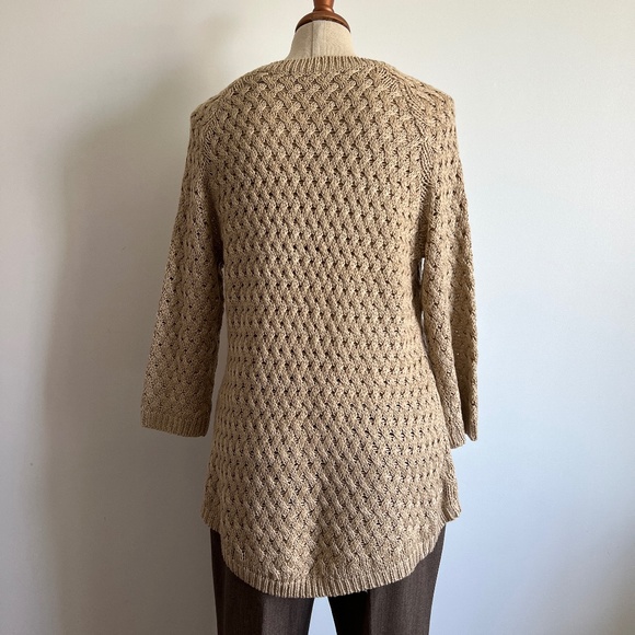 Lyn - Tan Cable Knit Sweater - Picture 2 of 3